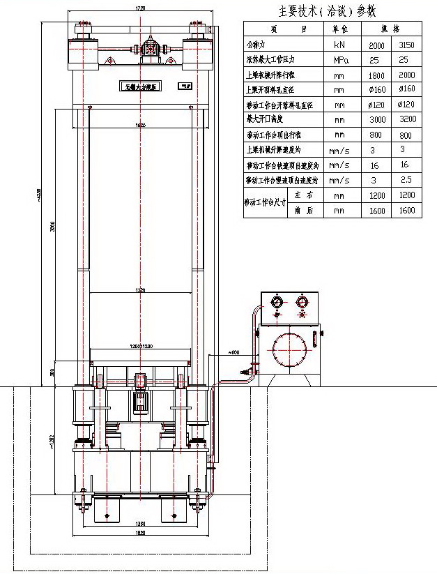 四柱上梁移动液压机CAD.jpg